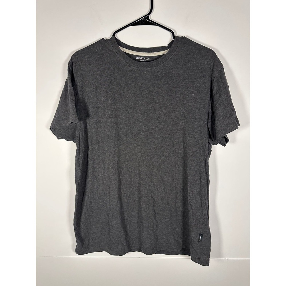 Kenneth ColeShirt Mens L Gray Short Sleeve Crew Neck Soft Tagless Casual Tee